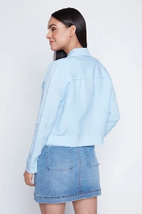La veste unie en lin mélangé