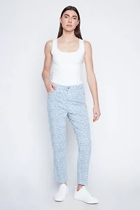 Slim leg floral jean