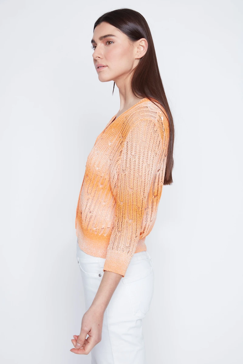 Tie dye crochet cardigan