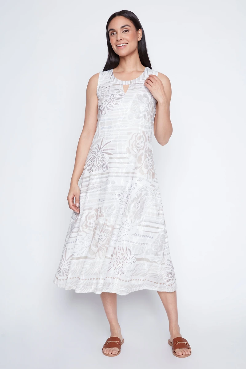 Textured A-line knit dress