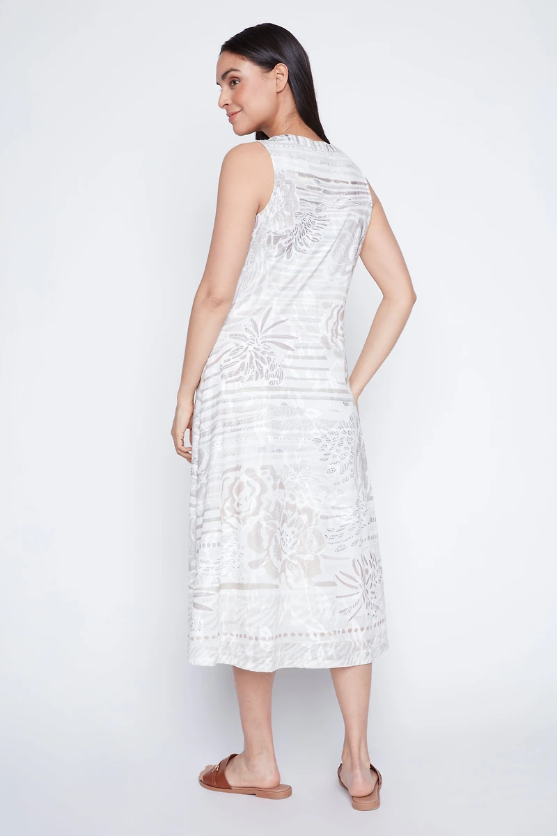 Textured A-line knit dress