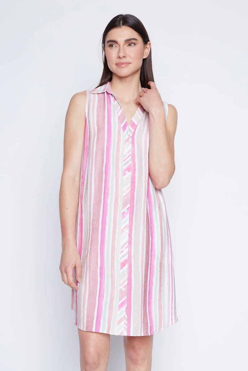 Stripe shirt dress