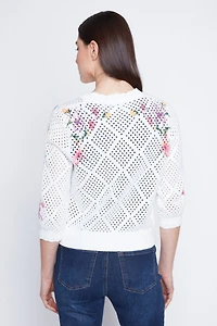 Le cardigan fleuri en crochet