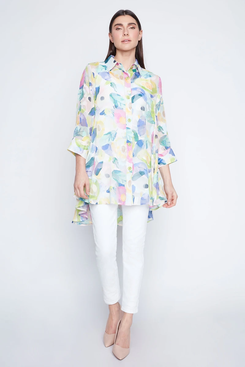 Floral chiffon blouse