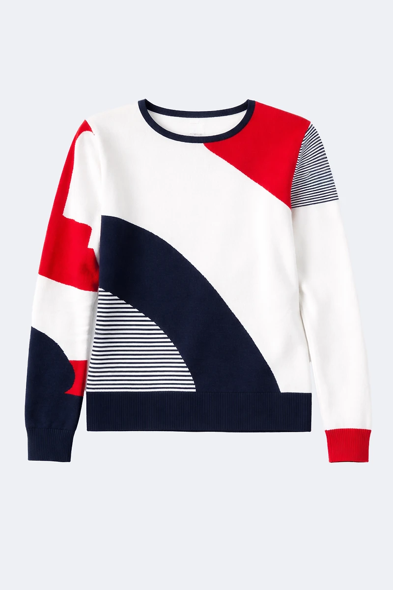 Color block nautical sweater