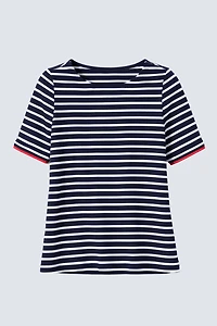 Short sleeve cotton stripe t-shirt
