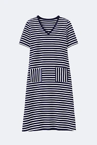 La robe rayée en coton