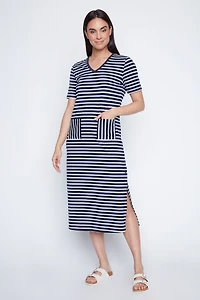 Striped cotton dress