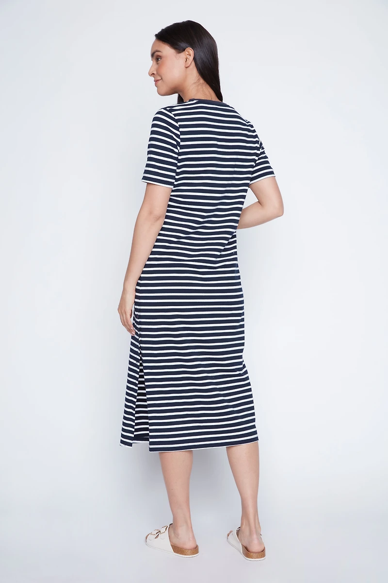 Striped cotton dress