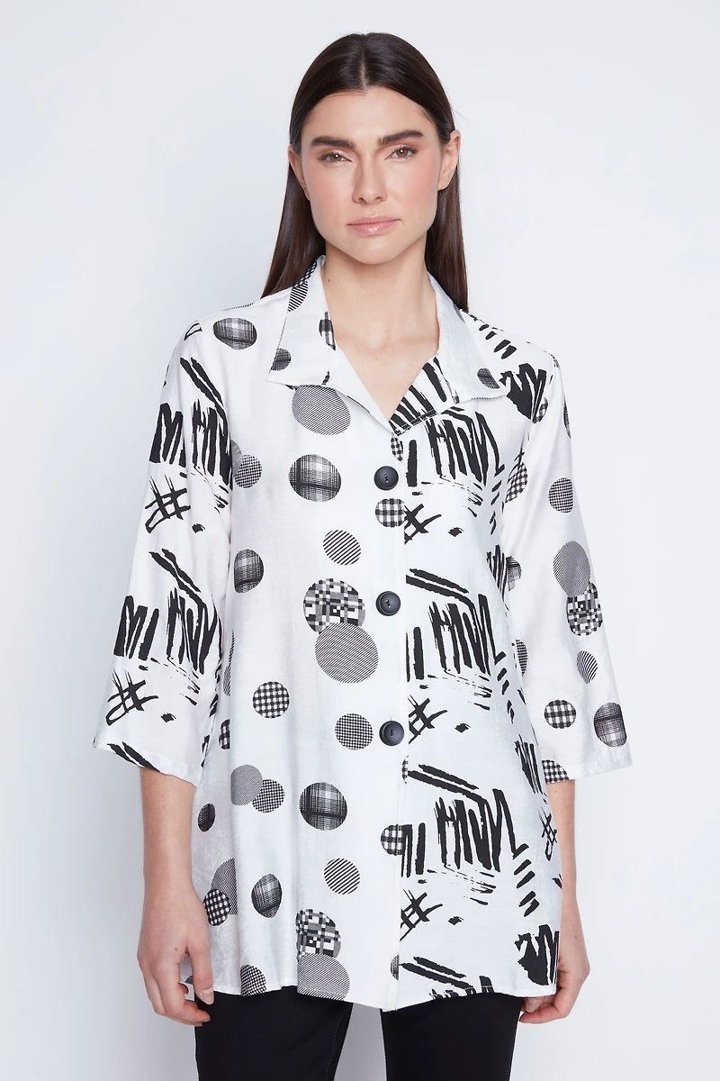 Printed A-line blouse