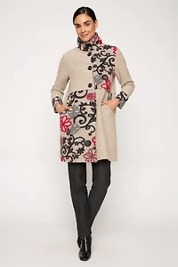Embroidered Boiled Wool Jacket