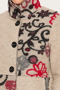 Embroidered Boiled Wool Jacket