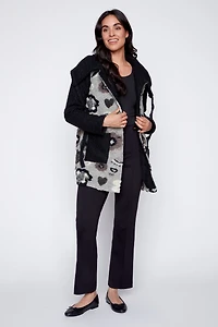 Floral embroidery boucle jacket