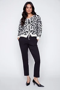 Le cardigan à imprimé animalier