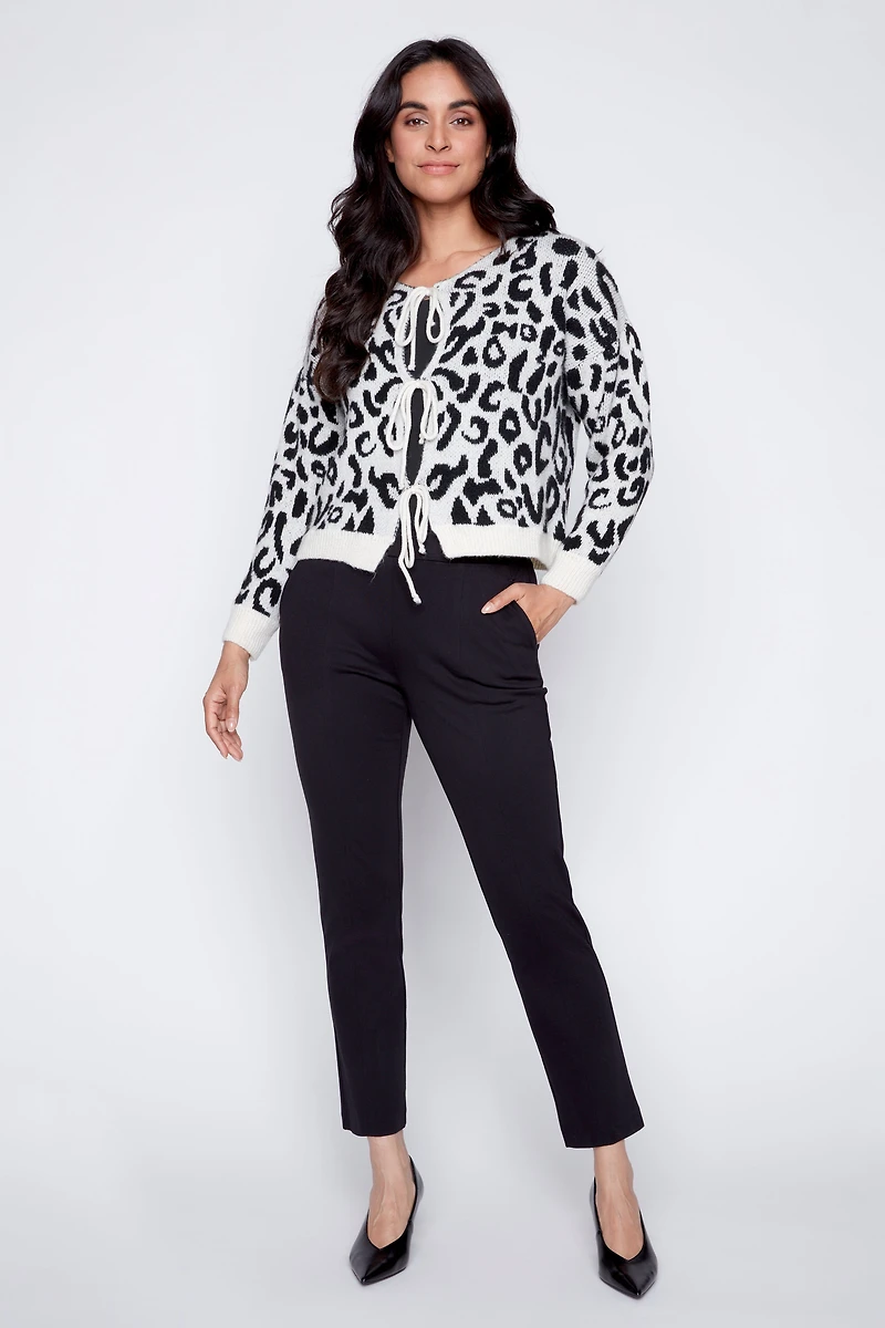 Le cardigan à imprimé animalier