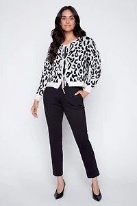 Le cardigan à imprimé animalier