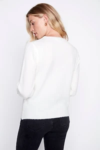 Bear design wool blend sweater