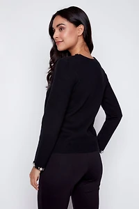 Pearl trim cardigan