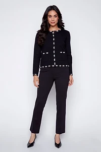 Pearl trim cardigan