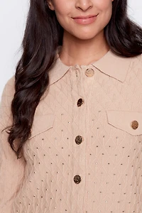 Embossed shacket