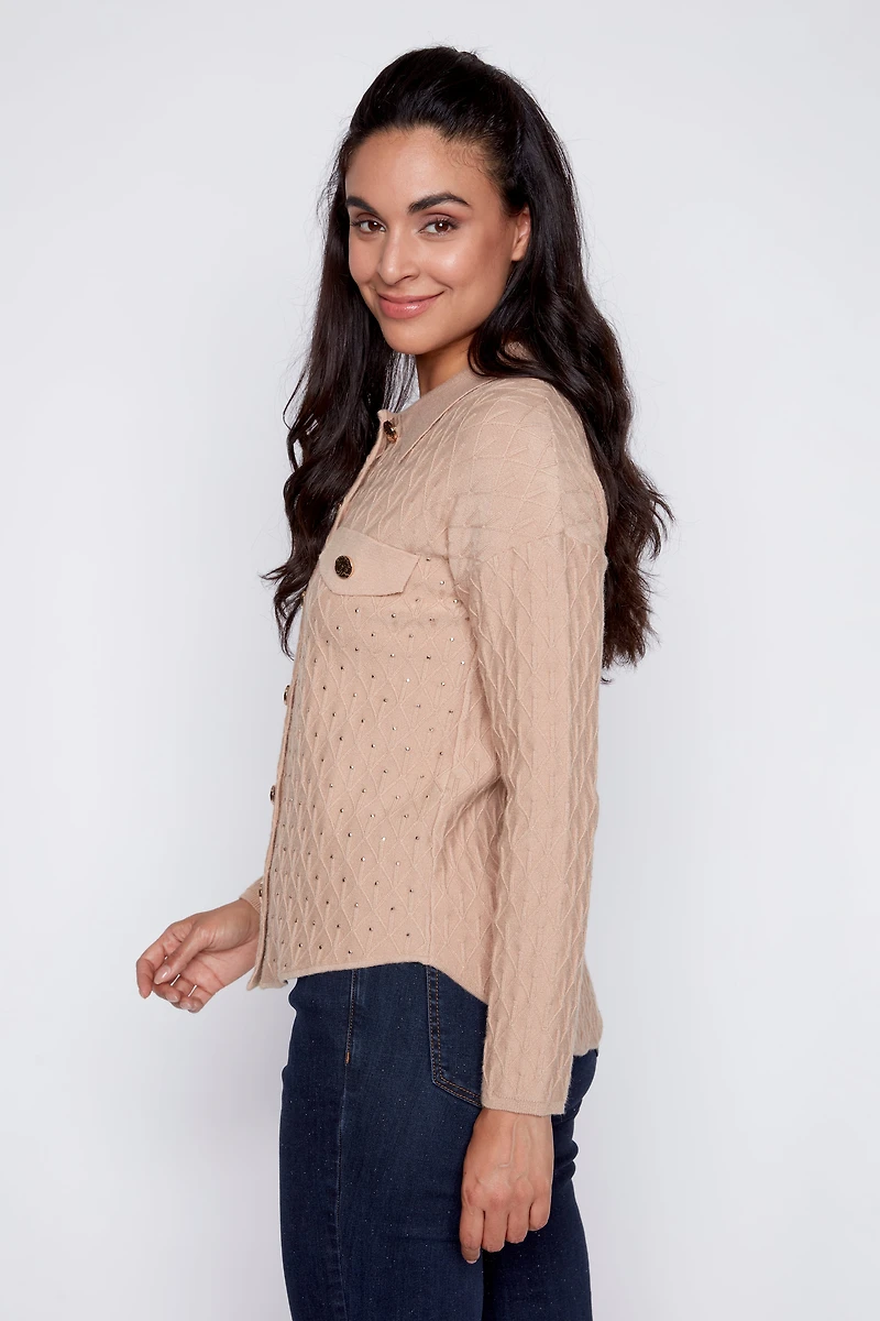 Embossed shacket