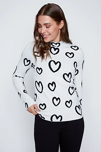 Reversible mock neck sweater