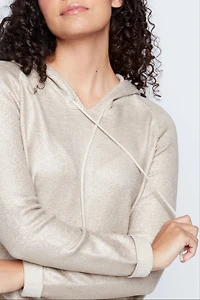 Metallic kangaroo sweater