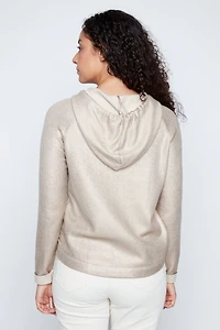 Metallic kangaroo sweater