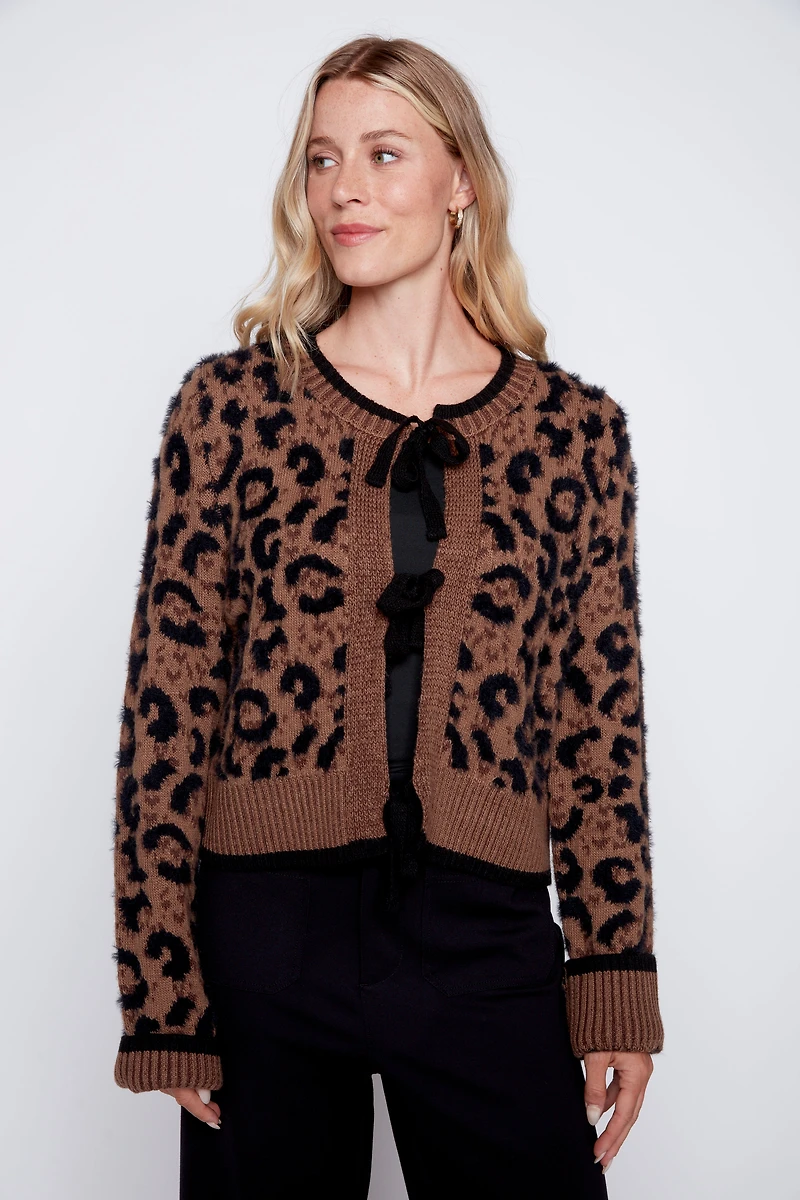 Le cardigan à imprimé animalier