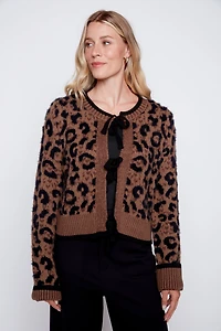 Le cardigan à imprimé animalier