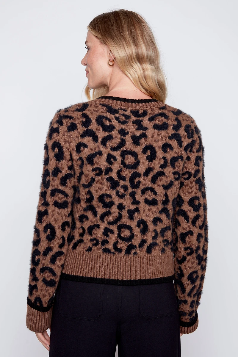 Le cardigan à imprimé animalier