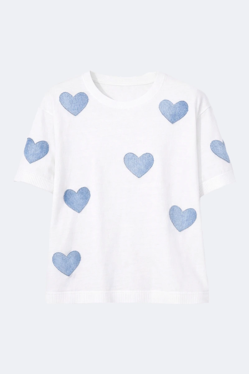 Heart design sweater