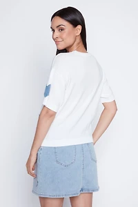 Heart design sweater