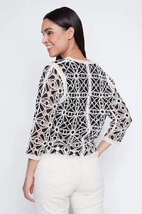 Two tone crochet cardigan