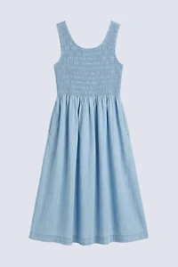 La robe smockée popeline