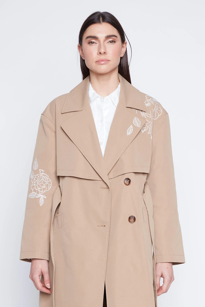 Double breasted trench coat