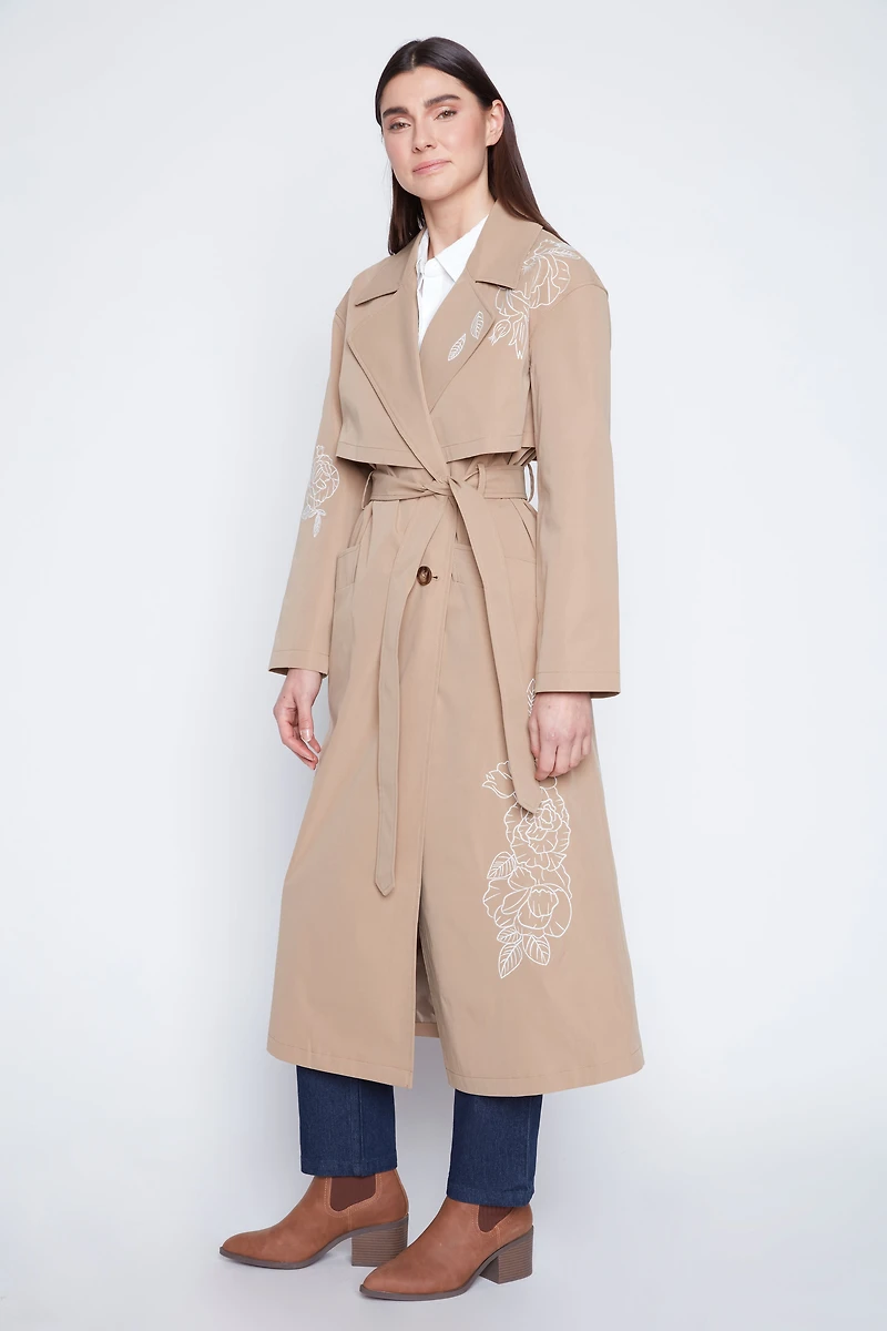 Double breasted trench coat