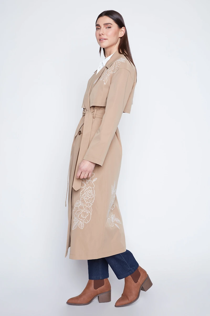 Double breasted trench coat