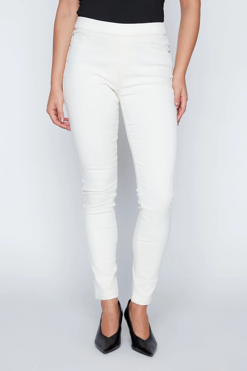 Colored twill pull on pant