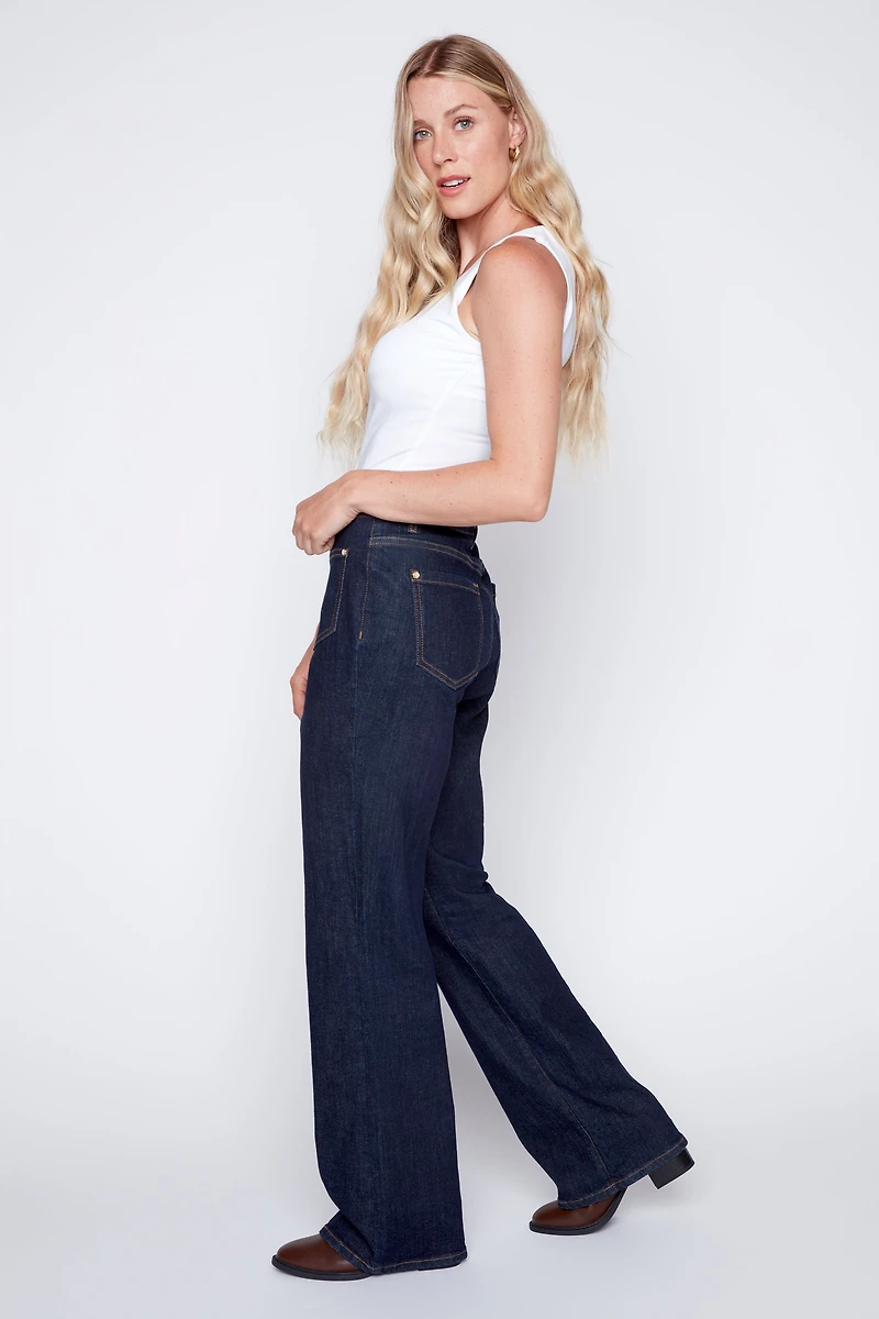 Patch pocket straight leg jean