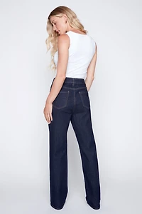 Patch pocket straight leg jean