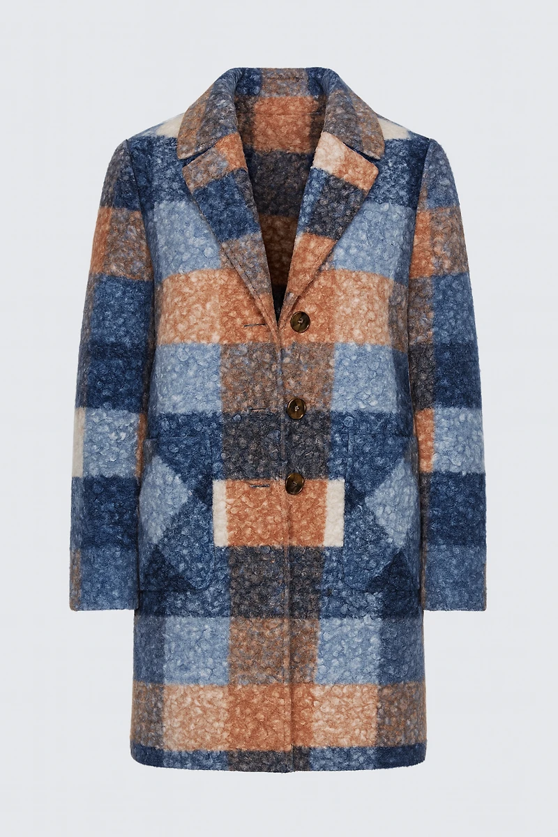 Plaid boucle jacket