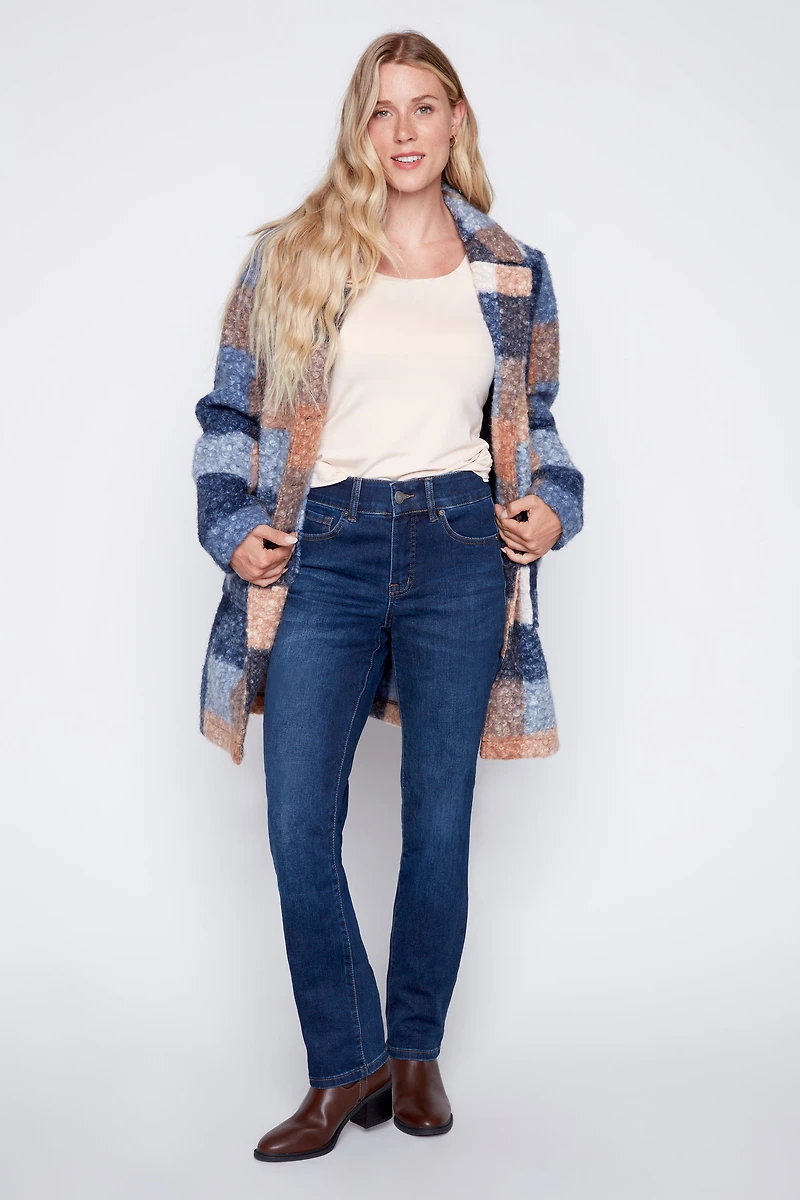 Plaid boucle jacket