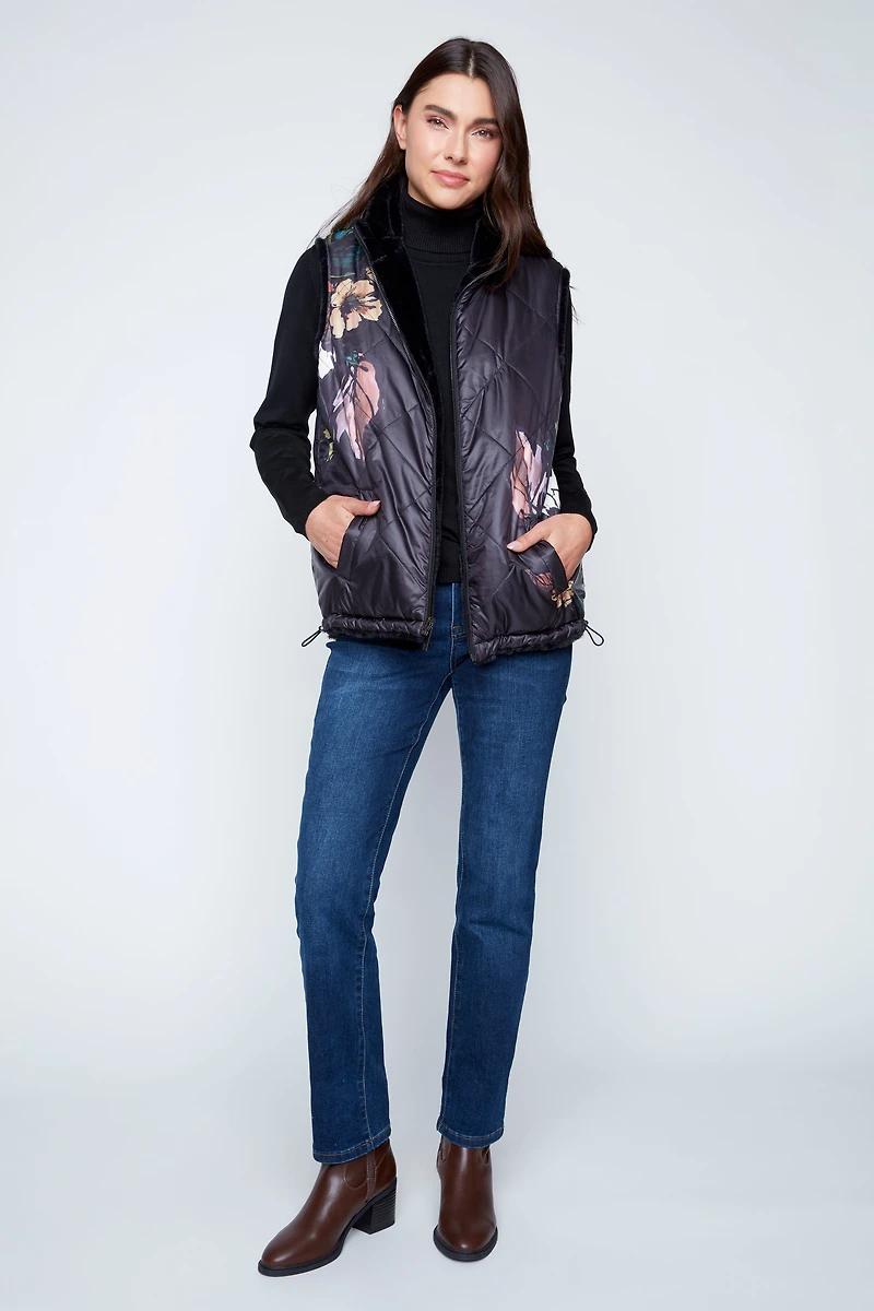 Reversible quilted vest