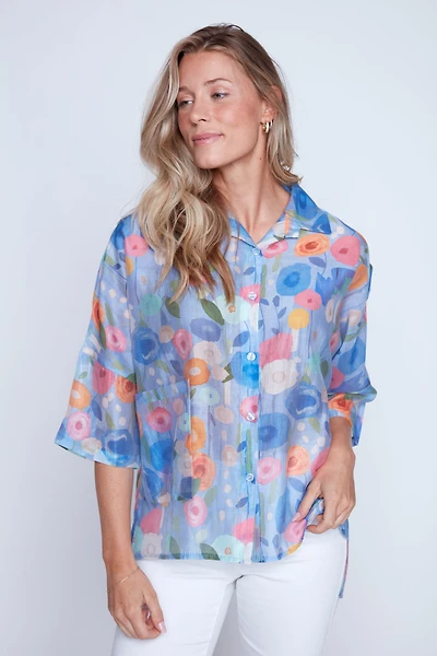 Colorful floral blouse