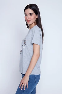Spring floral heart t-shirt
