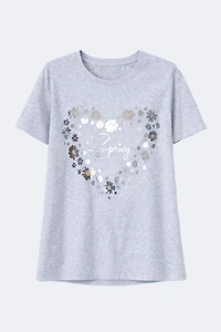 Spring floral heart t-shirt