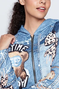 Teddy bear graphic jacket