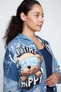 Teddy bear graphic jacket