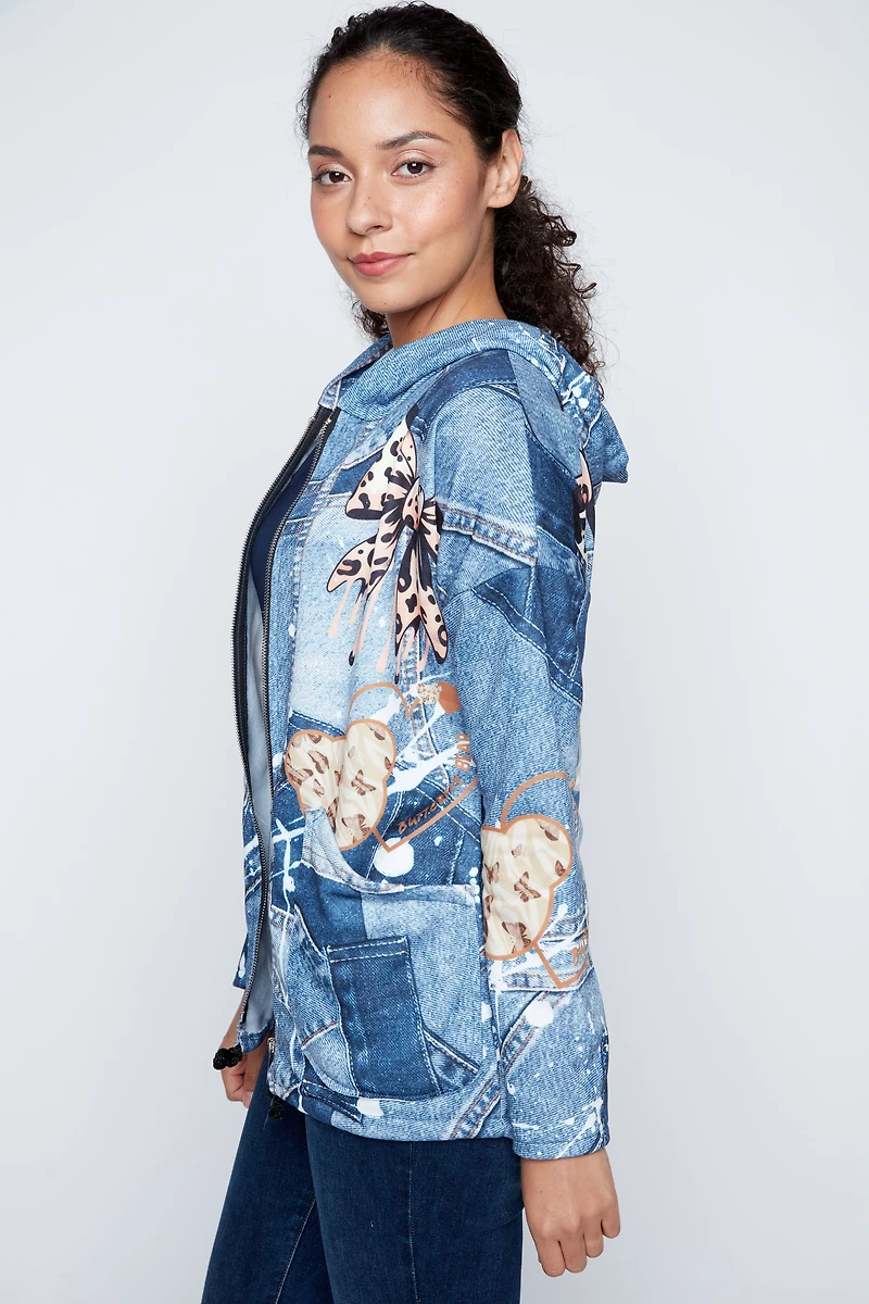 Teddy bear graphic jacket
